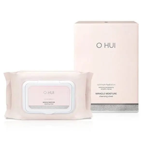 O HUI MIRACLE MOISTURE cleansing sheet 60 ea (Box 10) (430 g)