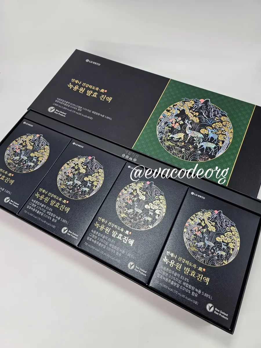LG 녹용원 발효진액(Nokyongwon Fermented Velvet Antler Extract) (70 ml X 40 ea) (3760 g) (Box 2)