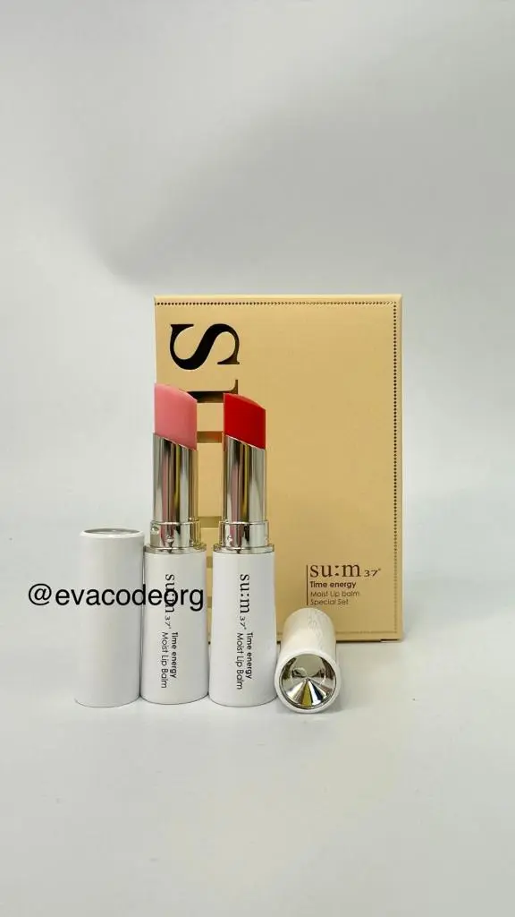 SU:M37 Time Energy Moist Lip balm PINK 1+1 (Pink + Coral) (70 g) (Box 30)