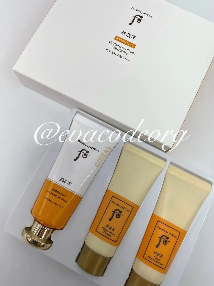 The history of Whoo ESSENTIAL UV Protective Cream 60 ml Special Set SPF50+/PA++++ (BOX 16) (260 g)