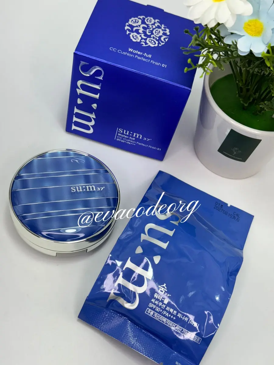 SU:M37 Water-full CC Cushion Perfect Finish SPF 50+/PA+++ (BOX 60) (155 g)