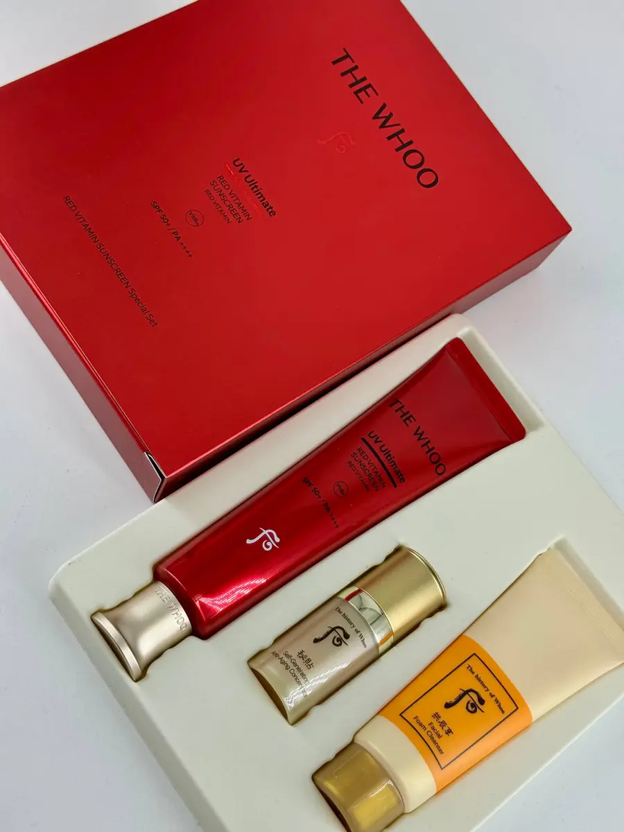 THE WHOO UV Ultimate RED Vitamin Sunscreen 75 ml Special Set SPF50+/PA++++ (BOX 12) (230 g)