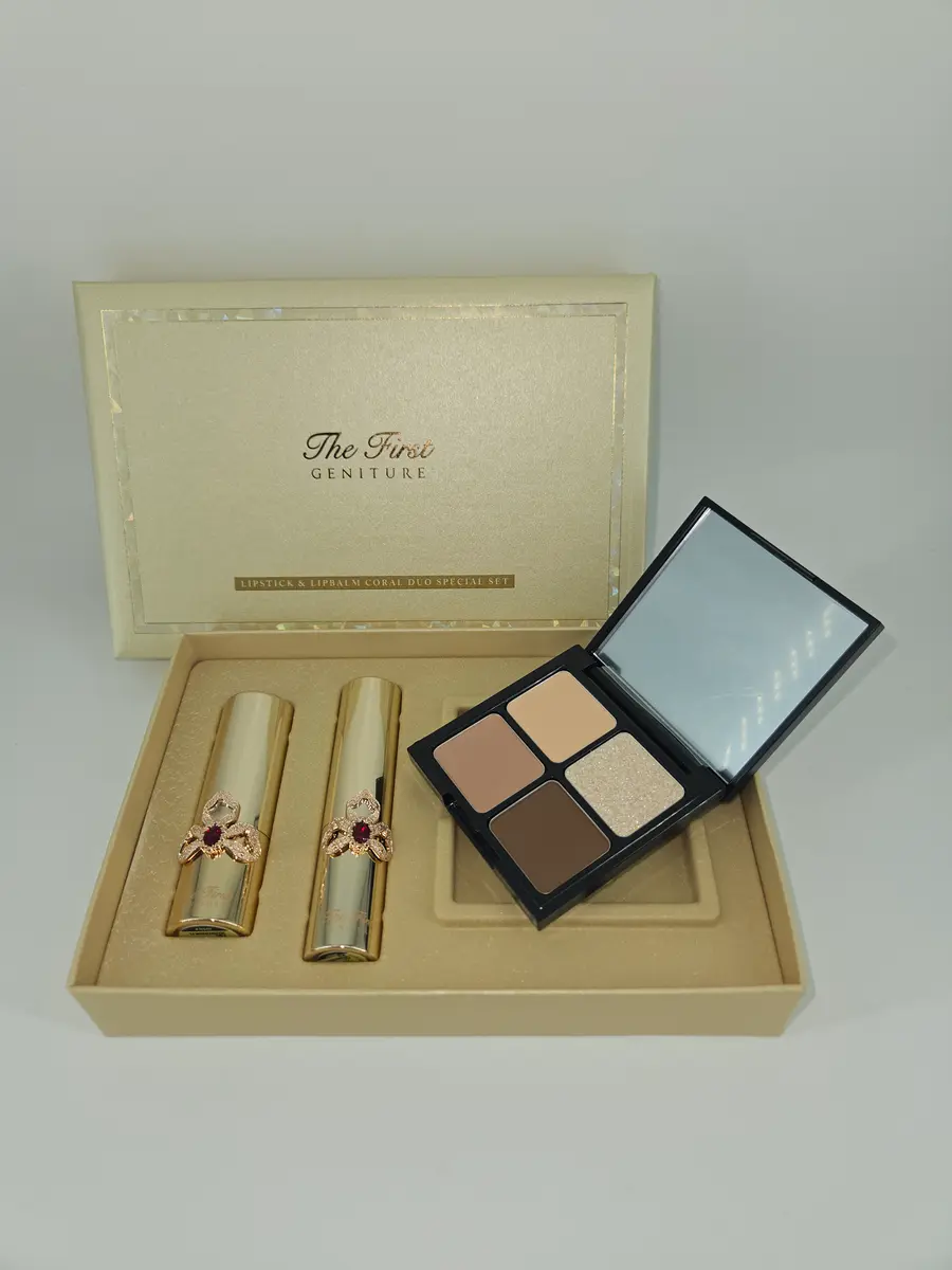 O HUI THE FIRST GENITURE Lipstick & Lipbalm CORAL Duo Special Set (250 g) (Box 10)