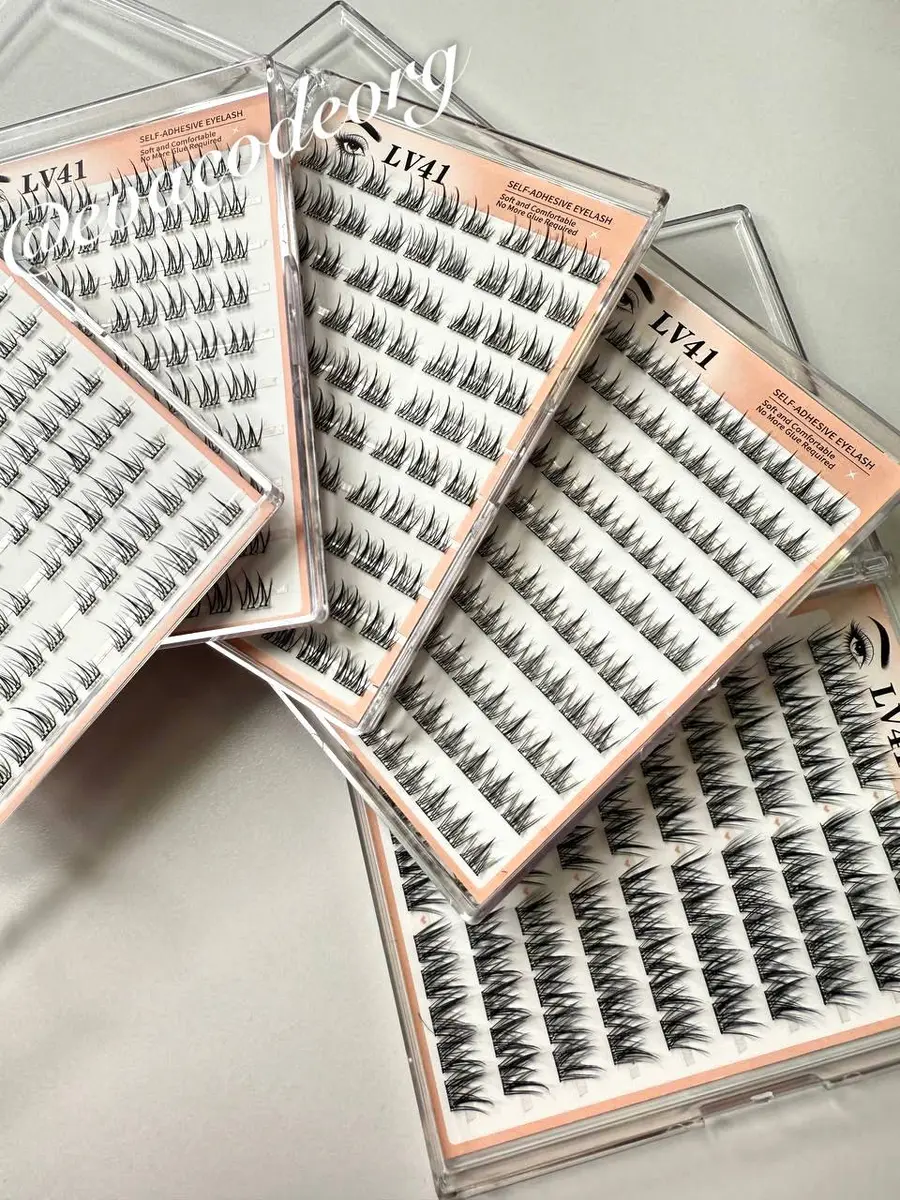 False Eyelashes LV41 (With Glue) (60 g)