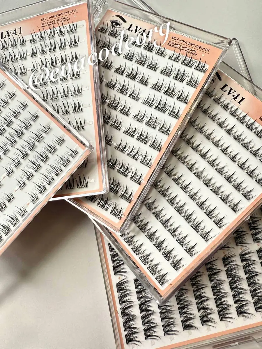 False Eyelashes LV41 (With Glue) (60 g)