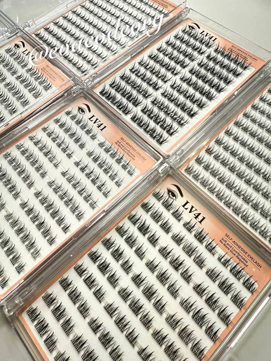 False Eyelashes LV41 (With Glue) (60 g)