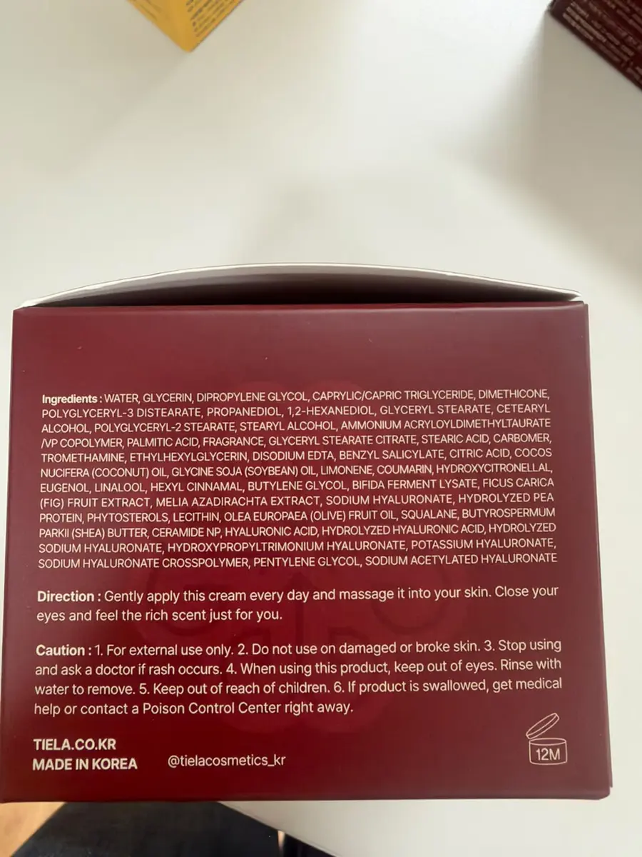 TIELA Perfume Nourishing Body Cream Sunset Collection Plum & White Cedarwood (300 g) (BOX 40)