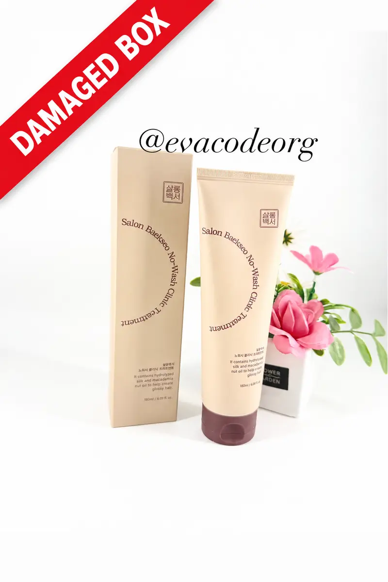 [DAMAGED BOX] SALON BAEKSEO NO-WASH KERATIN CLINIC TREATMENT 180 ml    (220 g)