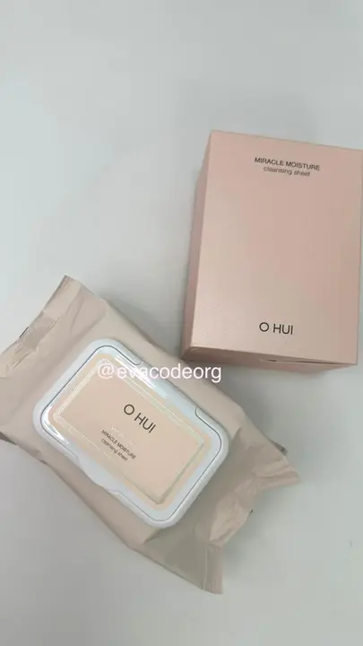 O HUI MIRACLE MOISTURE cleansing sheet 100 ea (Box 12) (685 g)