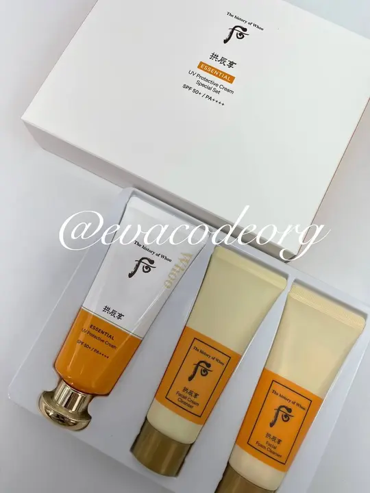 The history of Whoo ESSENTIAL UV Protective Cream 60 ml Special Set SPF50+/PA++++ (BOX 16) (260 g)